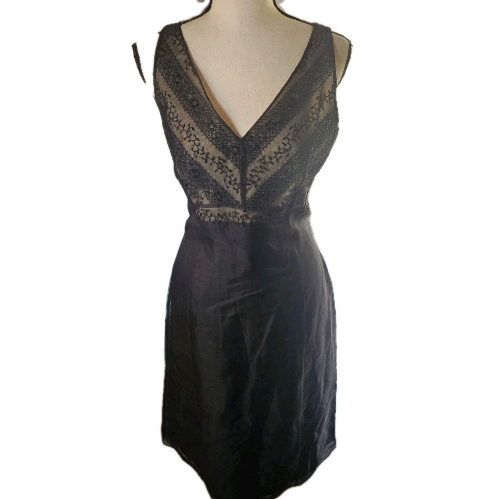 NWT Beaded 100% Silk Black Dress Dressy,Cocktail,Evening,Formal Wear SZ 12